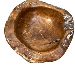 Wooden Organic Bowl Candy Dish Art Display Plant Holder, Freeform